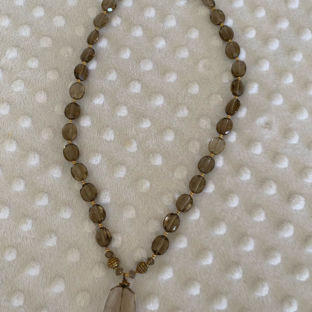 Reserved trade Genuine Smokey Quartz Necklace - Picture 6 of 9